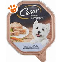Cesar Dog Ricette di Campagna con Pollo Selvaggina e Verdurine in Salsa - Cesar Dog Ricette di Campagna con Pollo Selvaggina e Verdurine in Salsa - Vaschetta Da 150 Gr