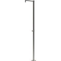 SINED Duschsäule Inox satinato 316L mit Timer für Kaltwasser ideal für Gemeinschaftsräume vandalensichere Brause korrosionsbeständig für marine Umgebungen Verbindung durch Boden DOCCIA INOX MONOCOLO