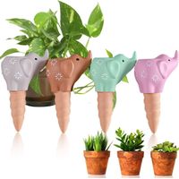4 en terre cuite – arrosage goutte-à-goutte automatique pour plantes. Jardin, maison, intérieur/extérieur.