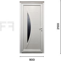 Portoncino d'ingresso in Pvc M.5 - 900 x 2100 APERTURA TIRARE A DESTRA VISTA INTERNA