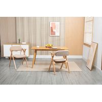 HOMEFUN Folding Chairs with Armrest, Wooden Stackable Foldable Dining Chair with Padded Seats Set of 2 Extra for Guests Kitchen Office Wedding Party, Khaki