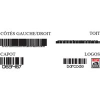 Set complet Adhesifs -BARCODE- Noir - Taille S - PROMO ADN - Car Deco