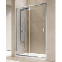 Box Doccia 140 cm Muro Muro Con Un Cristallo Fisso E Uno Scorrevole Alto 200cm Trasparente – FRASCIO