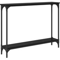 vidaXL Console Table Black Oak 100 x 22.5 x 75 cm Engineered Wood