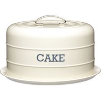 Living Nostalgia Antique Cake Container de Cake, Steel, White