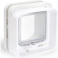 SUREFLAP DualScan Microchip Cat Flap - White - 142mm x 120mm (Stores up to 32 chips)