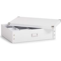 Zeller 17769 Contenitore per Cravatte/Cinture, Paper, Bianco, 44.5x31.5x11 cm