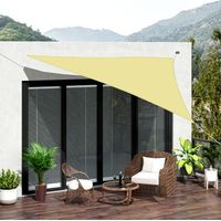 Équipement - Toldo Vela Triangulaire 6x6x6 m Vela de Sombra para Jardín Patio Terraza Poliéster Anti UV Color Arena