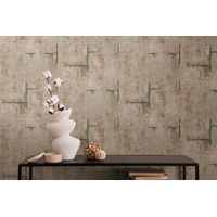 Papier peint intissé effet béton aux tons marron et gris - 10,05 x 0,53 m - collection Cosmopolitan