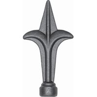 Pointe de lance H135xL72mm - Compatible avec tube de Ø27mm - Fer forgé - À souder - DECO FER FORGE