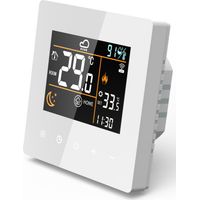 Thermostat intelligent pour radiateur électrique 25A – Programmable – Commande tactile – Température constante d'économie d'énergie – Câble capteur 3m