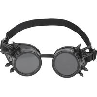 Ortviai Lunettes rétro industrielles en ABS pour cyclisme – lunettes de protection à double couche, noir,防护眼镜