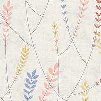 Country style wallpaper wall Profhome 791462 hot embossed non-woven wallpaper slightly textured with floral ornaments matt grey blue pink yellow 5,33 m2