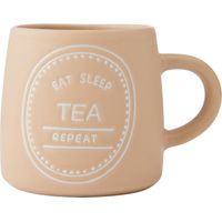 Mikasa eat sleep tea repeat mug, 400ml