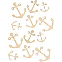60 mini décorations en bois - Ancres de bateau