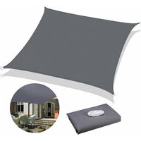 RHG Voile D'ombrage Rectangulaire, Voile D'ombrage Carré, Voile D'ombrage Imperméable Carré, Protection des Rayons UV et Tissu Imperméable, Voile d'ombrage pour Extérieur