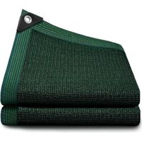 Voile d'ombrage de jardin vert foncé de 3 mètres, robuste et durable, adaptée aux serres, poulaillers, pergolas et auvents.