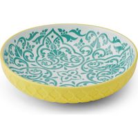 Geometrische Schale de gres gelb und blau de Mikasa