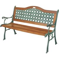 Banco de exterior de ratán y hierro fundido 126x60cm Garden Deluxe Collection