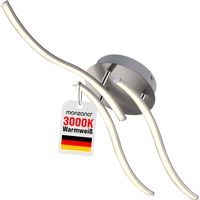 MONZANA® Modern LED Ceiling Light Ceiling Light Fitting Wave Flame Effect 15W, 800 Lumens 3000k Warm White 3 flame modern