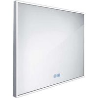 Nimco Spiegel - Spiegel mit LED-Beleuchtung, 80x70 cm, Berührungssensor, Aluminium ZP 13003VX