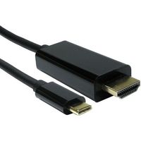 Câble USB RS PRO, HDMI vers USB C, Noir, 5m ( Prix pour 1 )