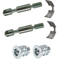 Cyclingcolors – Kit complet 2x goujons d'assemblage 6mm x 50mm – 2x manchons à visser M6x13 acier – 2x étriers ouverts pour meubles