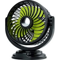 Ventilateur portable pour véhicule, ventilateur de bureau rotatif à 360°, ventilateur électrique silencieux 12 V, allume-cigare, pour voiture, camion, SUV, ventilateur de circulation d'air