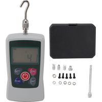 Force Gauge Digital Haute Précision 30‑300N - Testeur Force de Poussée/Traction avec Capteur Intégré - pour Tests Mécaniques et Qualité - Kit complet avec 6 Embouts et Boîte de Stockage