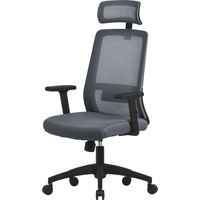 ML-Design Chaise de Bureau Ergonomique, Gris, Mesh, avec Appui-Tête Réglable, Accoudoirs, Soutien Lombaire, Fonction Bascule, Pivotante avec Roulettes, Chaise d'Ordinateur Fauteuil de Gaming