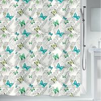 Cortina de ducha Poliéster PAPILLONS 240x180cm estampado de mariposas Spirella