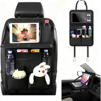 Organisateur de Siège Auto, Organiseur de Siège Arrière de Voiture, Protection de Dossier de Siège Auto pour Enfants avec Table Pliante et Pochette pour Tablette/téléphone Portable