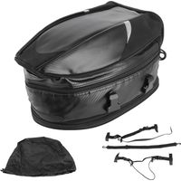 Sacoche arrière moto étanche 18.5L pour casque bagagerie, pack de rangement waterproof pour side bag moto.