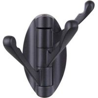 Gancio per asciugamani pieghevole nero opaco, gancio girevole in metallo per accappatoio, porta asciugamani da bagno, attaccapanni per camper, montaggio a parete