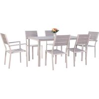 SET GIARDINO IN ACCIAIO 'ASSOS' colore beige