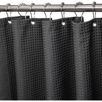 Rideau de douche Rideau de séparation imperméable en polyester Rideau de séparation imperméable et lavable Rideau de baignoire avec 12 anneaux en forme de treillis Rideau de salle de bain 183183cm Deu