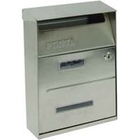 Cassetta portariviste per esterni in acciaio inox satinato - cm.21,5x10,5x33h. - acciaio inox 18/10 satinato