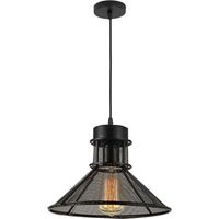Homestyle Pro MK110-BB Lampe à suspension industrielle 28x18 cm Noir/Métal