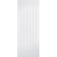 Geneva Cottage White Primed Solid Core Door - 1981 x 762mm