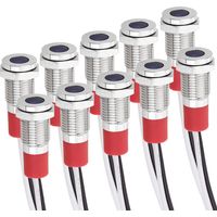 BeMatik - Lampe voyant LED 8mm 220VAC à montage sur panneau zaul 10 pack