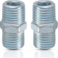 Dapetz ® Equal Union Connector 1/4" BSP Taper Thread Double Male Equal Union Air Line Hose Connector Airline Fitting Joins 2 Female Connector Coupler