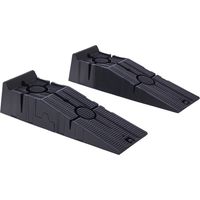 Jeu de 2 Rampas Portátiles de Plastico Carga 3 Toneladas para Coches Estándares Furgonetas Pequeñas 91x30x21 cm Noir