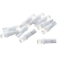 10 Ampoules LED T5 Wedge 12V Blanc Intérieur Voiture Tableau de Bord 1.2W