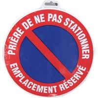 Novap – Panneau d'interdiction de stationner – Disque 300mm – Résistant aux intempéries – Installation facile – Signalisation claire