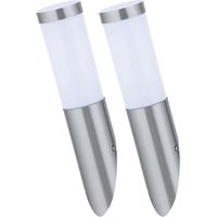 Lot de 2 appliques torche LED façades inox maison porte éclairage jardin éclairage extérieur terrasse