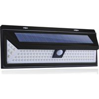 Applique solaire- 118 Led 2Pcs Lampe Solaire 1000 Lumens Applique Mural Pir Mouvement Capteur Ip65 Etanche Jardin Exterieur