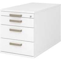 bümö office Rollcontainer - mit 3 Schubladen Weiß