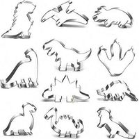 Emporte-pièces Dinosaure Kit pour Enfants Fête Anniversaire Dinosaure Déco, 11 Pièces Acier Inoxydable Emporte Pièces (Dinosaure)-Fei Yu