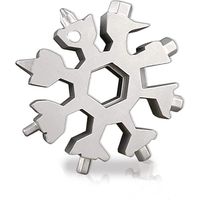 Outil de tournevis multifonction 18 en 1 en acier inoxydable pour flocon de neige (blanc) 1 pcs