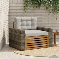 vidaXL Outdoor Middle Sofa Natural